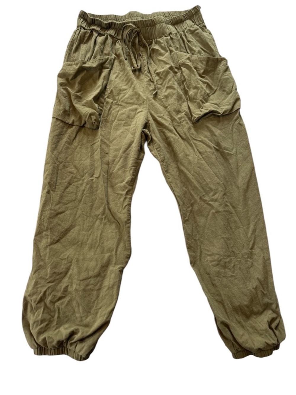 Women’s Olive Green Cargo Jogger Pants